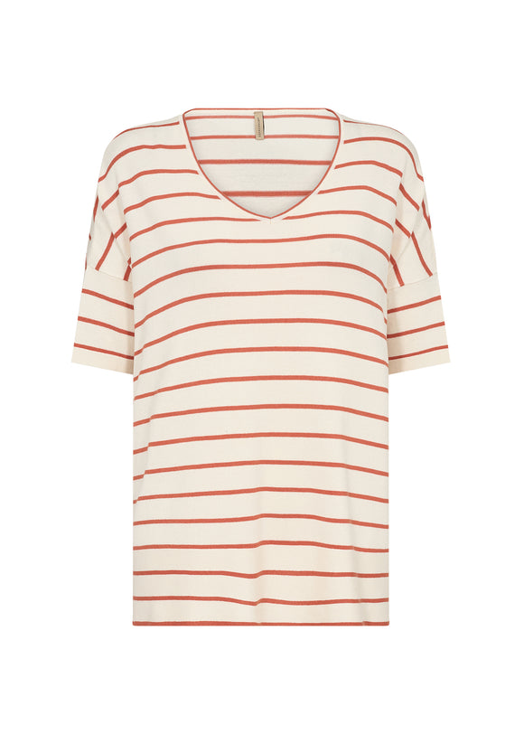 Soyaconcept Eireen Stripe 10 T-shirt Orange