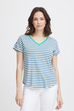 Fransa Feporsi T-shirt Blue Stripe