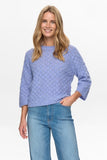 Numph Nuriette Leaf Pointelle Jumper - Hydrangea