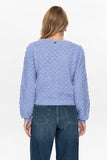 Numph Nuriette Leaf Pointelle Cardigan - Hydrangea